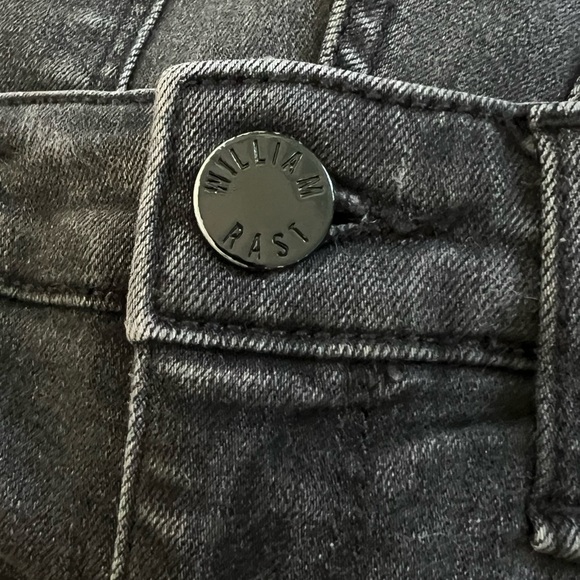 William Rast Black Raw Hem Stretch Ankle Skinny Jeans, Size 26 - Picture 6 of 9